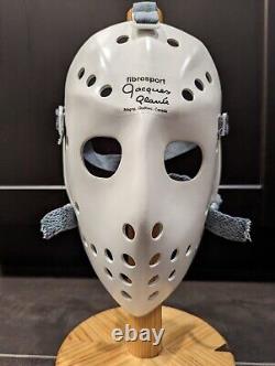 Réplique de masque de gardien de but en fibre de verre Fibrosport F-301 Jacques Plante Hockey Vintage