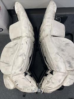 Taille junior de 27 pouces + 1 pouce CCM EXTREME FLEX 400 Protège-jambes de gardien de but de hockey sur glace