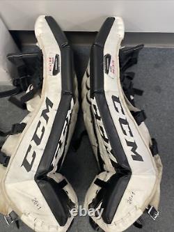 Taille junior de 27 pouces + 1 pouce CCM EXTREME FLEX 400 Protège-jambes de gardien de but de hockey sur glace