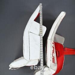 Véritable L20.2 Utilisé Pro Stock Jambières de Gardien de Hockey des New Jersey Devils NHL Blackwood